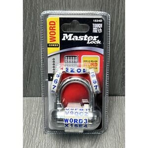 Master Lock 1534D Word Combination Padlock Security‎ Lock NEW Sealed